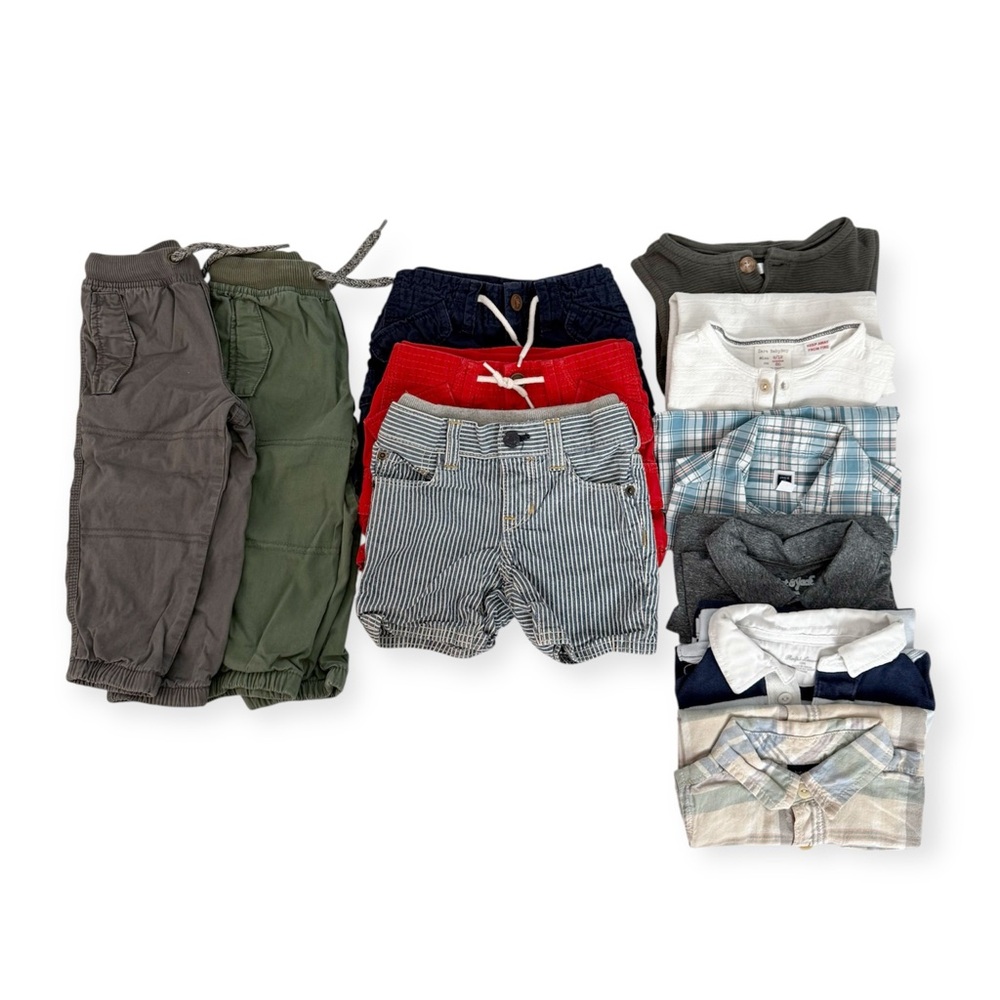 Boys Clothes Bundle 9-12 Months Shorts Pants T-shirt Romper Shirt Long Sleeve